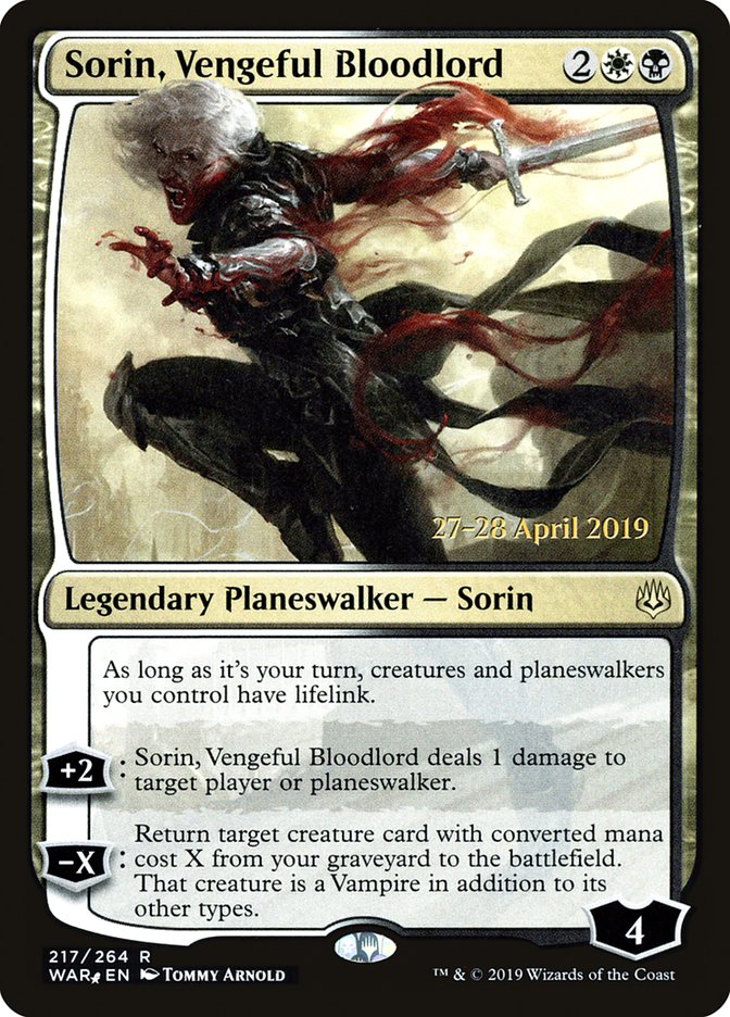 Sorin, Vengeful Bloodlord  [War of the Spark Prerelease Promos] | Mega City Incorporated