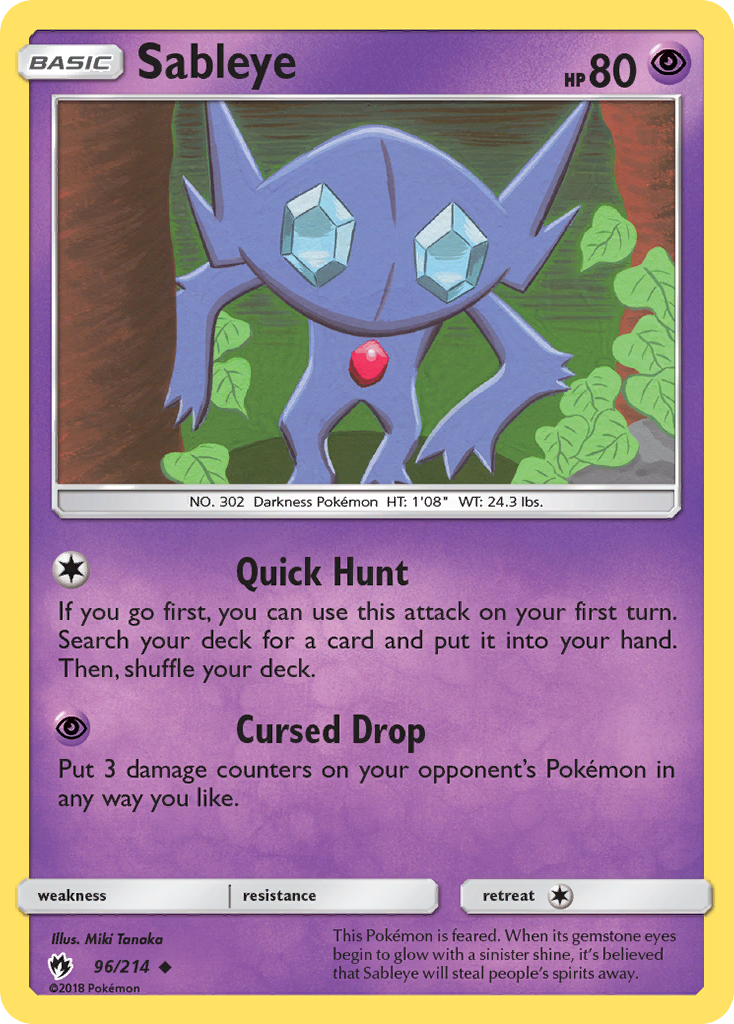 Sableye (96/214) [Sun & Moon: Lost Thunder] | Mega City Incorporated