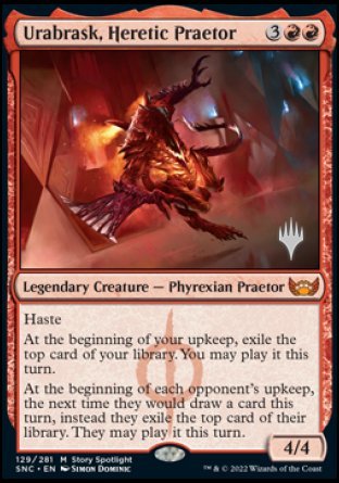 Urabrask, Heretic Praetor (Promo Pack) [Streets of New Capenna Promos] | Mega City Incorporated