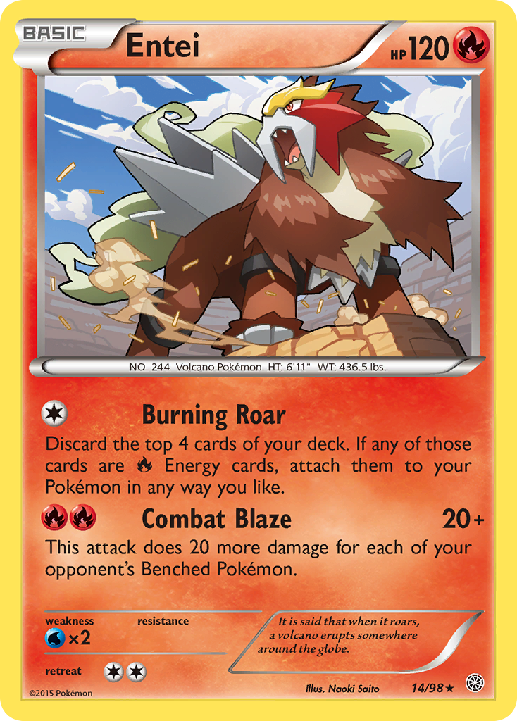 Entei (14/98) [XY: Ancient Origins] | Mega City Incorporated