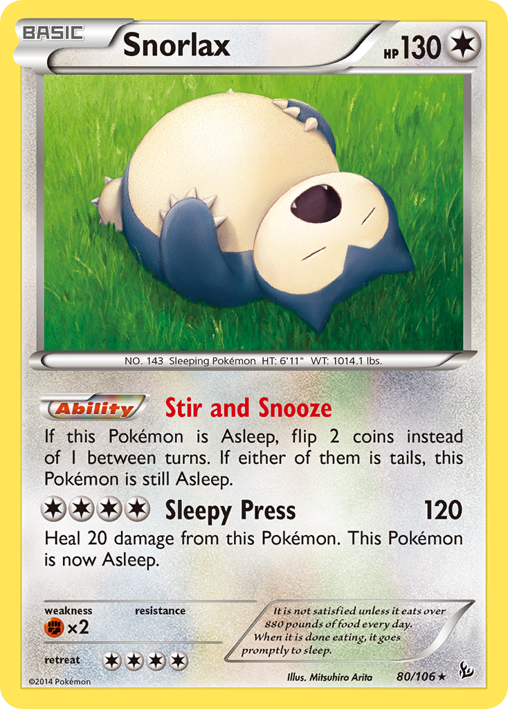 Snorlax (80/106) [XY: Flashfire] | Mega City Incorporated