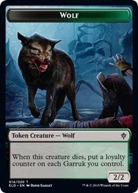 Wolf // Food (17) Double-sided Token [Throne of Eldraine Tokens] | Mega City Incorporated