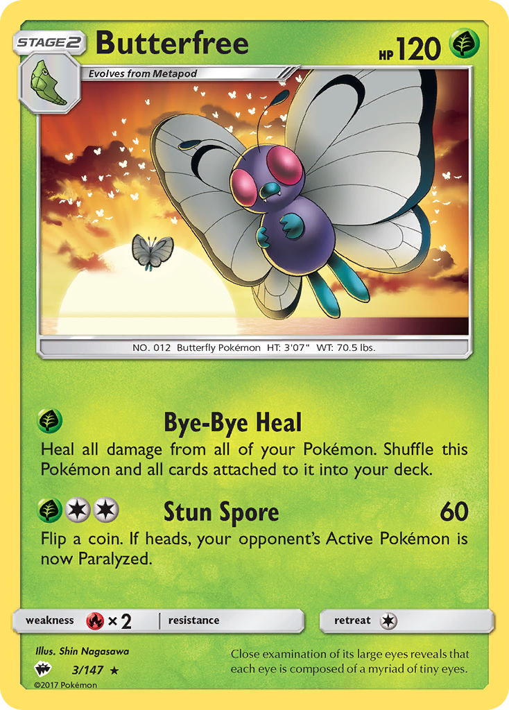 Butterfree (3/147) [Sun & Moon: Burning Shadows] | Mega City Incorporated