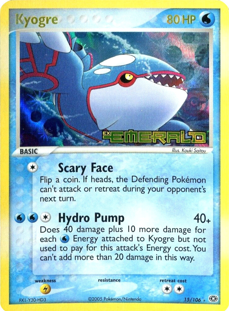 Kyogre (15/106) (Stamped) [EX: Emerald] | Mega City Incorporated