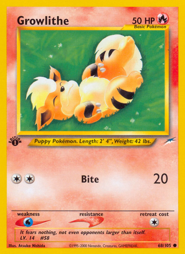 Growlithe (68/105) [Neo Destiny 1st Edition] | Mega City Incorporated