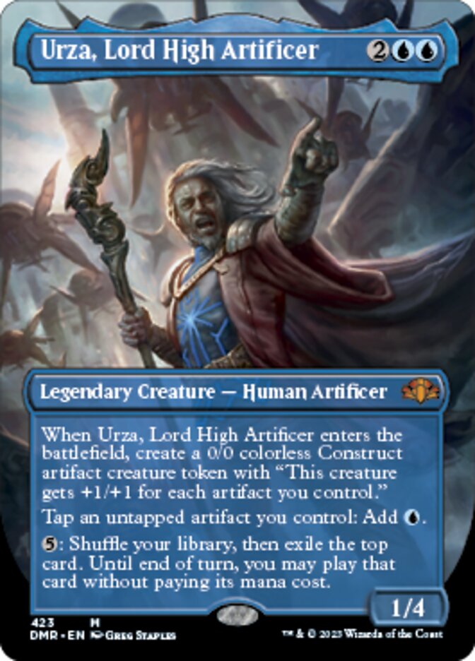 Urza, Lord High Artificer (Borderless Alternate Art) [Dominaria Remastered] | Mega City Incorporated