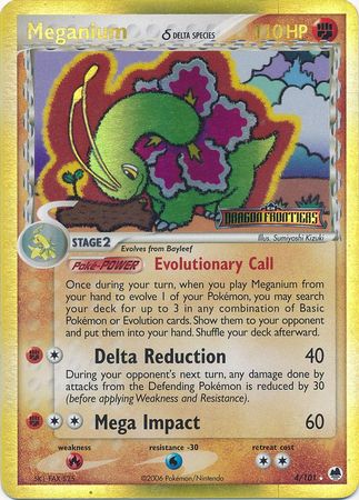 Meganium (4/101) (Delta Species) (Stamped) [EX: Dragon Frontiers] | Mega City Incorporated