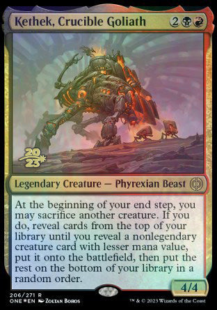 Kethek, Crucible Goliath [Phyrexia: All Will Be One Prerelease Promos] | Mega City Incorporated