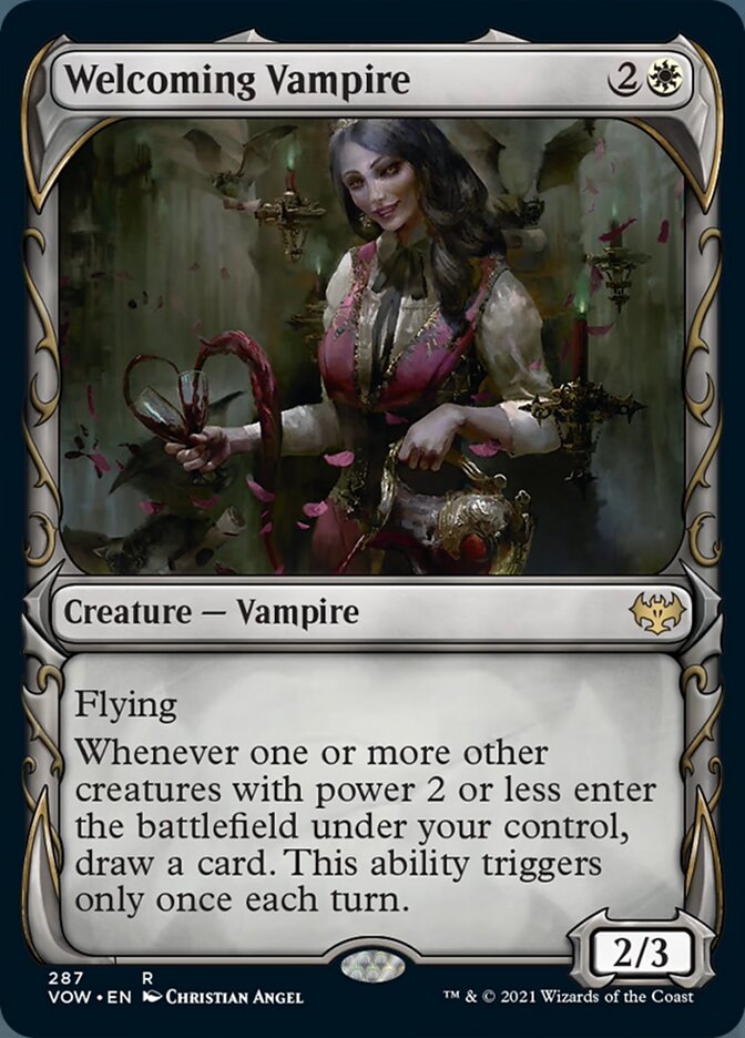 Welcoming Vampire (Showcase Fang Frame) [Innistrad: Crimson Vow] | Mega City Incorporated