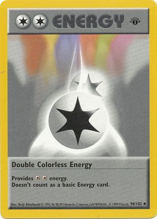 Double Colorless Energy (96/102) (Shadowless) [Base Set 1st Edition] | Mega City Incorporated