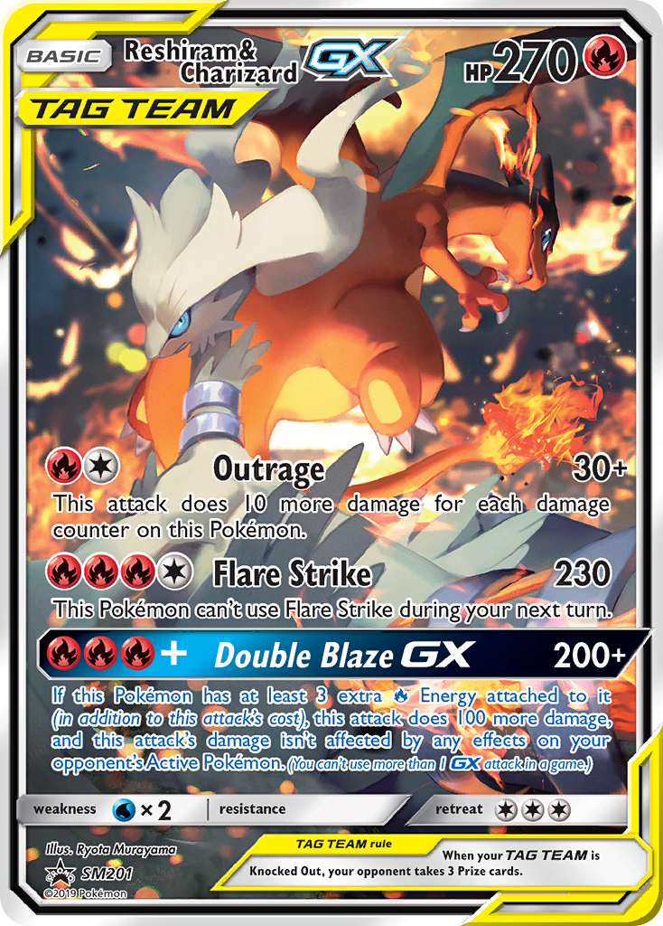 Reshiram & Charizard GX (SM201) [Sun & Moon: Black Star Promos] | Mega City Incorporated