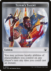 First Mate Ragavan // Teferi's Talent Emblem Double-Sided Token [March of the Machine Commander Tokens] | Mega City Incorporated