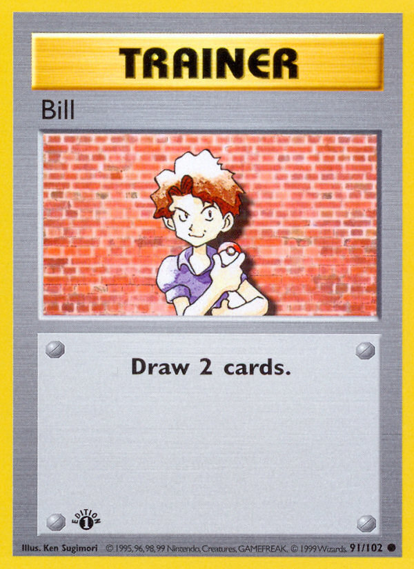 Bill (91/102) (Shadowless) [Base Set 1st Edition] | Mega City Incorporated