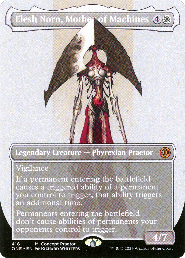 Elesh Norn, Mother of Machines (Borderless Concept Praetors) [Phyrexia: All Will Be One] | Mega City Incorporated