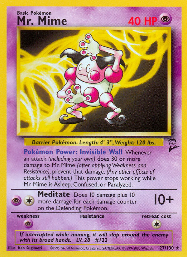 Mr. Mime (27/130) [Base Set 2] | Mega City Incorporated