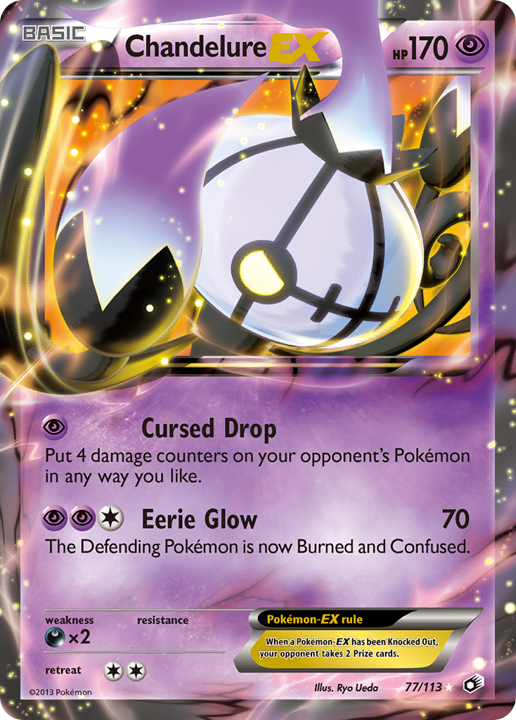 Chandelure EX (77/113) [Black & White: Legendary Treasures] | Mega City Incorporated