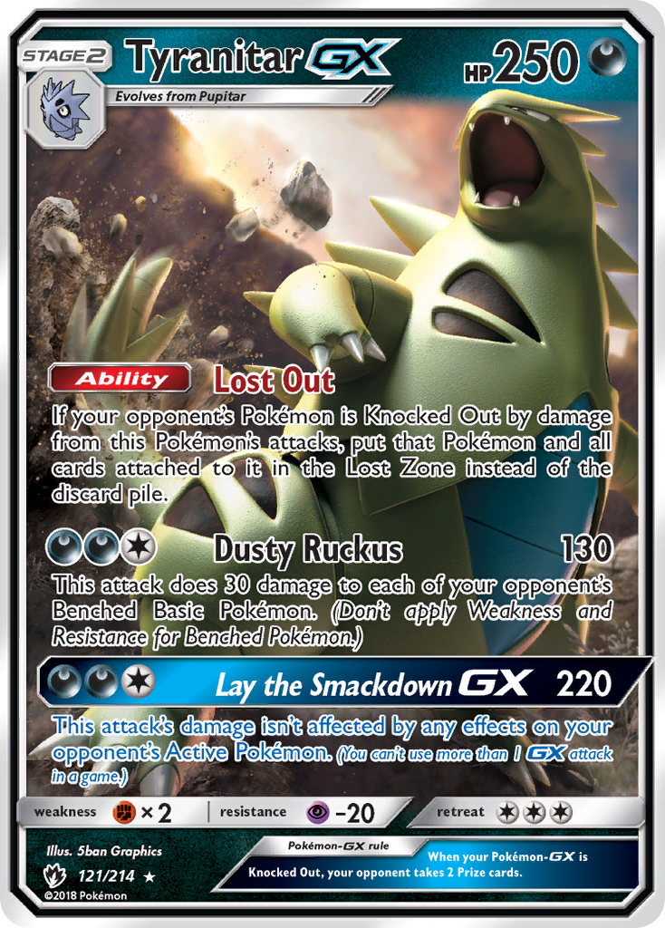 Tyranitar GX (121/214) [Sun & Moon: Lost Thunder] | Mega City Incorporated