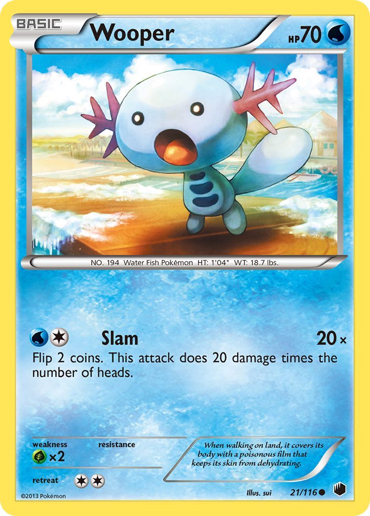 Wooper (21/116) [Black & White: Plasma Freeze] | Mega City Incorporated