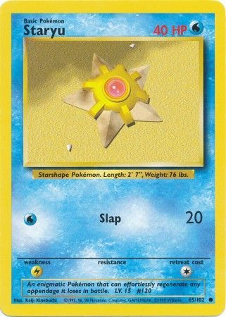 Staryu (65/102) [Base Set Unlimited] | Mega City Incorporated