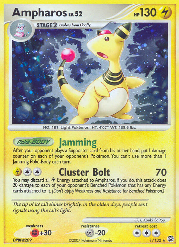 Ampharos (1/132) (Theme Deck Exclusive) [Diamond & Pearl: Secret Wonders] | Mega City Incorporated