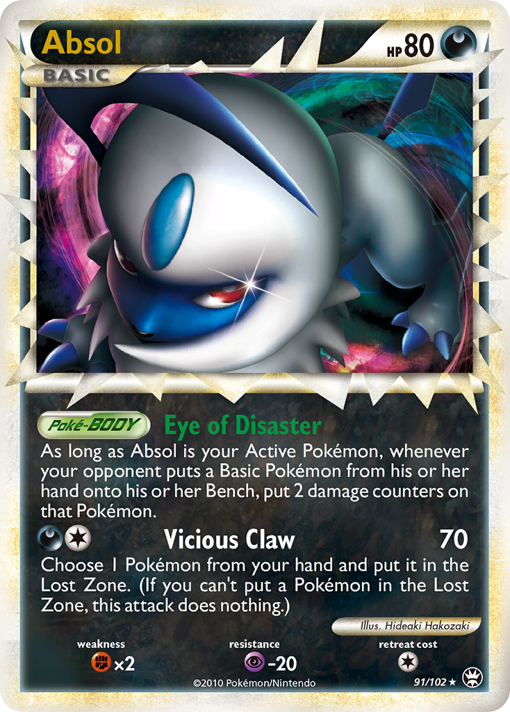 Absol (91/102) [HeartGold & SoulSilver: Triumphant] | Mega City Incorporated