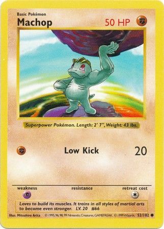 Machop (52/102) [Base Set Shadowless Unlimited] | Mega City Incorporated