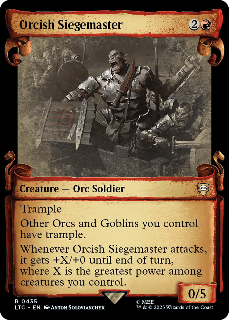 Orcish Siegemaster [The Lord of the Rings: Tales of Middle-Earth Commander Showcase Scrolls] | Mega City Incorporated