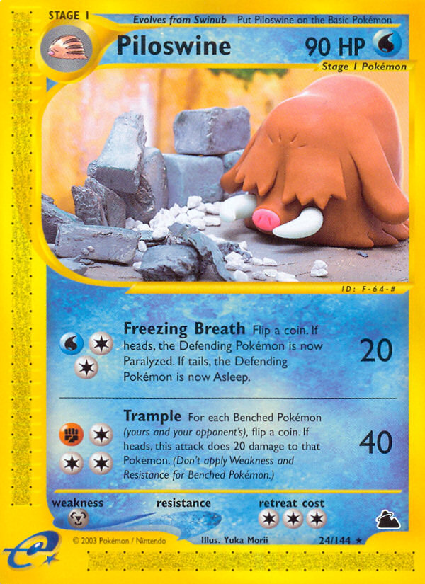 Piloswine (24/144) [Skyridge] | Mega City Incorporated