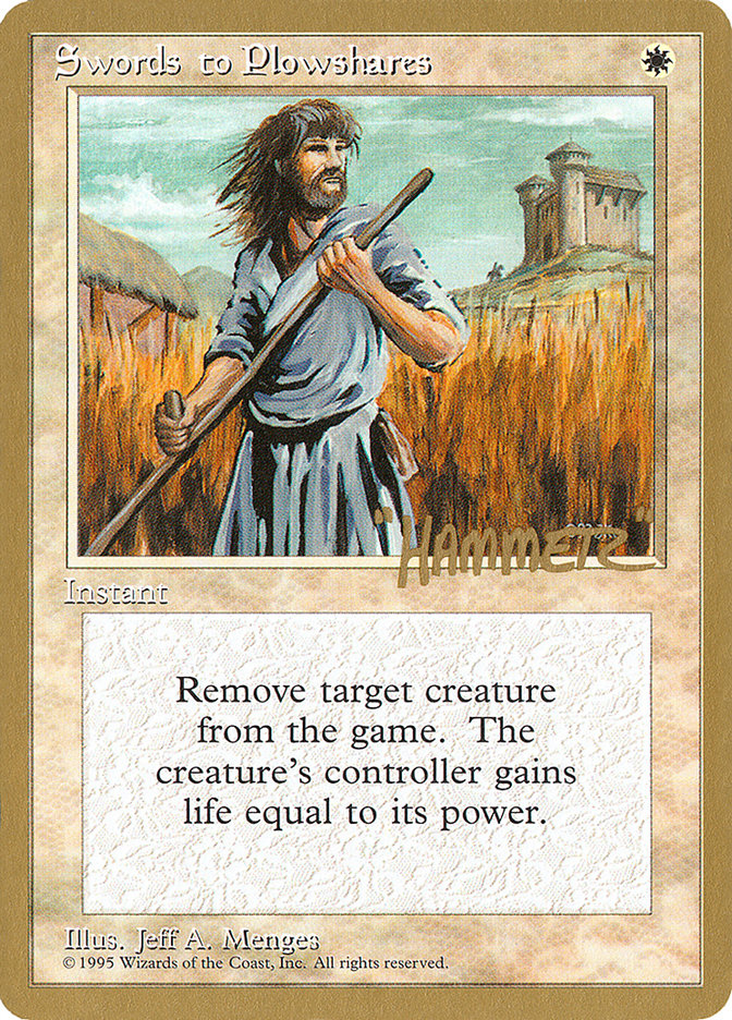 Swords to Plowshares (Shawn "Hammer" Regnier) [Pro Tour Collector Set] | Mega City Incorporated