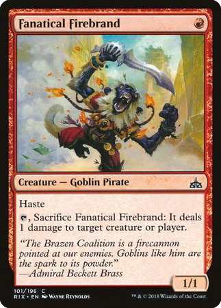 Fanatical Firebrand [Rivals of Ixalan] | Mega City Incorporated