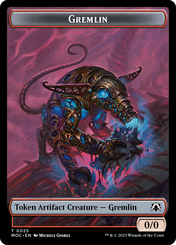 Treasure // Gremlin Double-Sided Token [March of the Machine Commander Tokens] | Mega City Incorporated