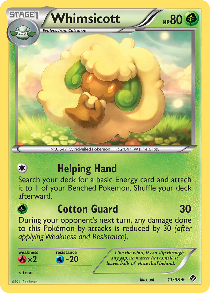 Whimsicott (11/98) [Black & White: Emerging Powers] | Mega City Incorporated