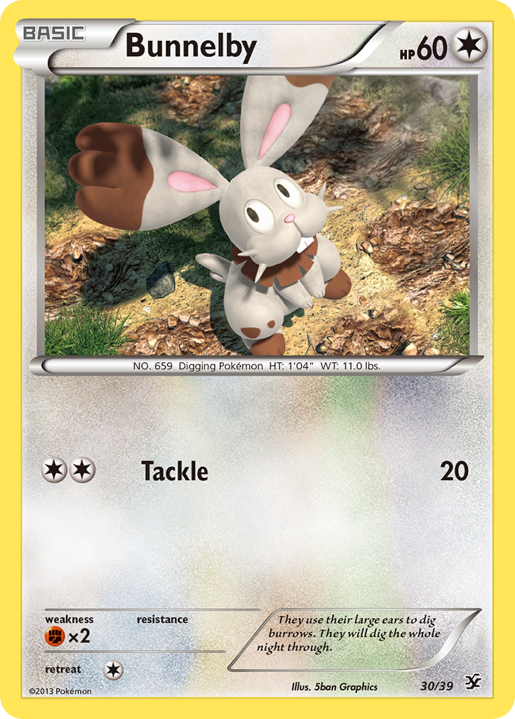 Bunnelby (30/39) [XY: Kalos Starter Set] | Mega City Incorporated