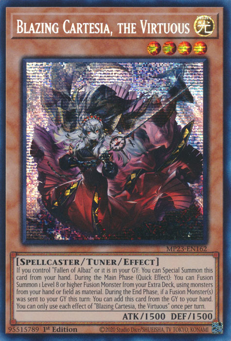 Blazing Cartesia, the Virtuous [MP23-EN162] Prismatic Secret Rare | Mega City Incorporated