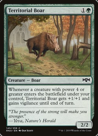 Territorial Boar [Ravnica Allegiance] | Mega City Incorporated