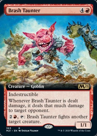 Brash Taunter (Extended Art) [Core Set 2021] | Mega City Incorporated