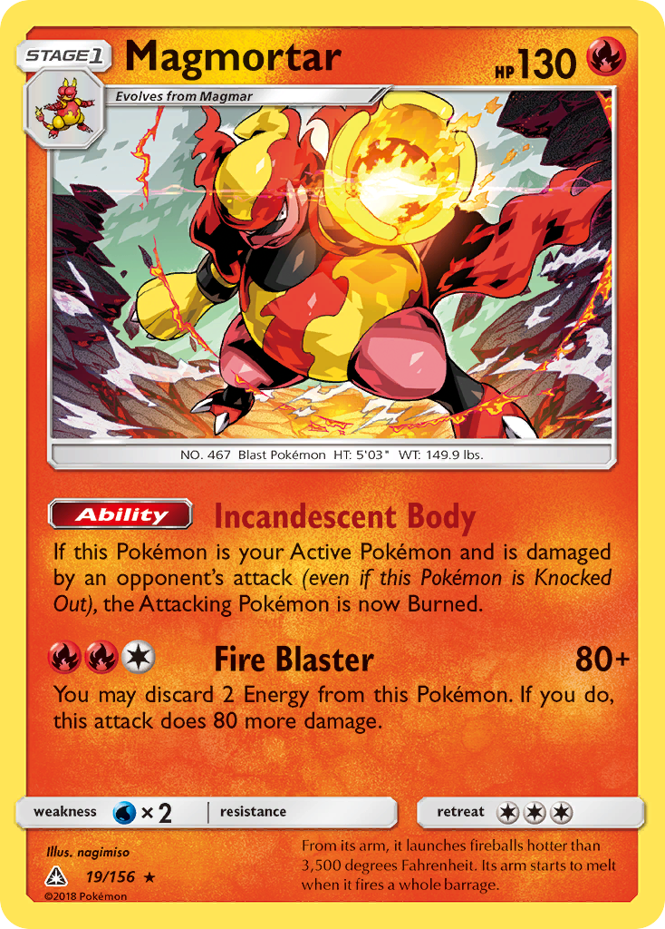 Magmortar (19/156) [Sun & Moon: Ultra Prism] | Mega City Incorporated