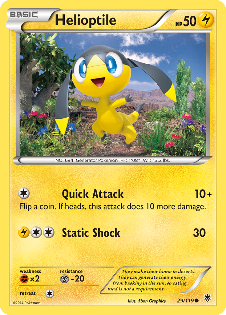 Helioptile (29/119) [XY: Phantom Forces] | Mega City Incorporated