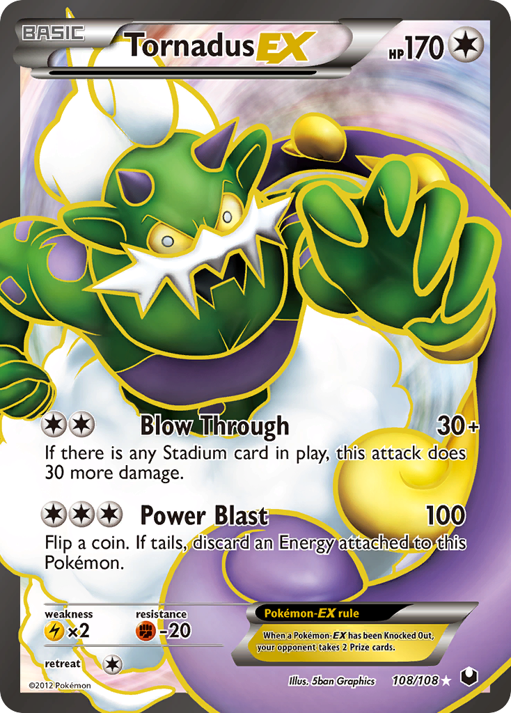 Tornadus EX (108/108) [Black & White: Dark Explorers] | Mega City Incorporated