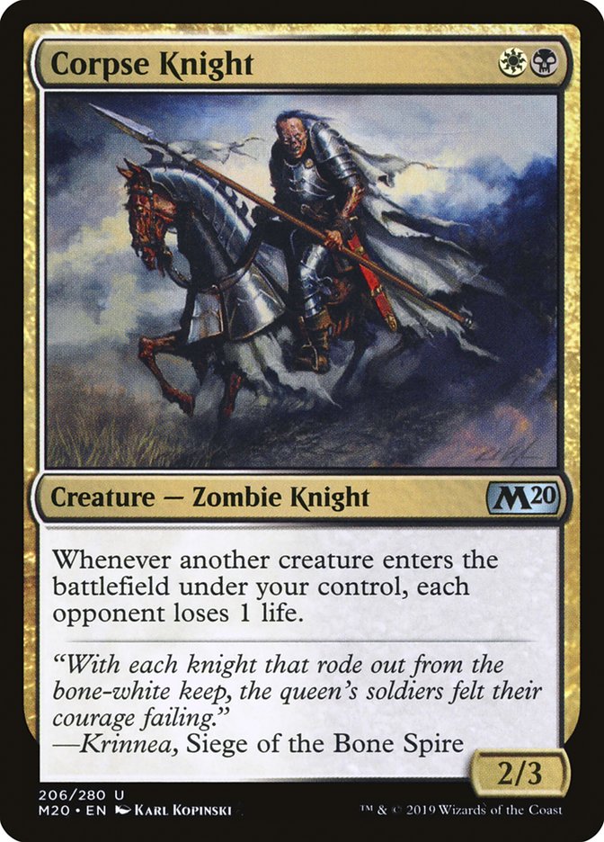 Corpse Knight (2/3 Misprint) [Core Set 2020] | Mega City Incorporated