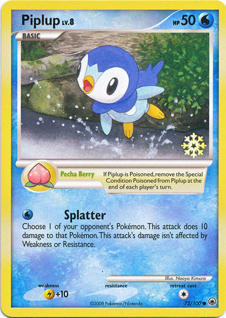 Piplup (72/100) [Countdown Calendar Promos] | Mega City Incorporated