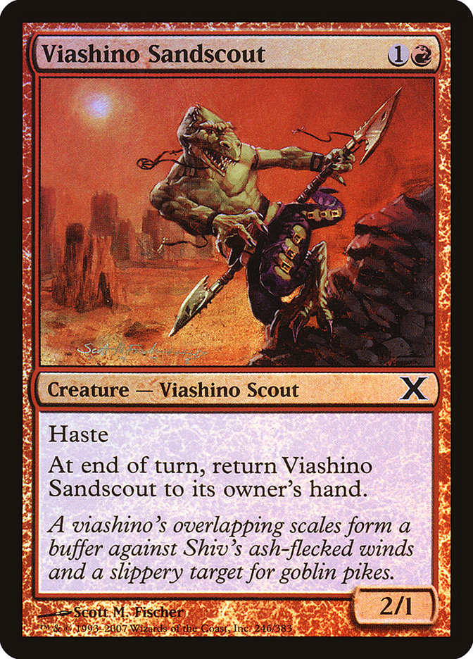 Viashino Sandscout (Premium Foil) [Tenth Edition] | Mega City Incorporated