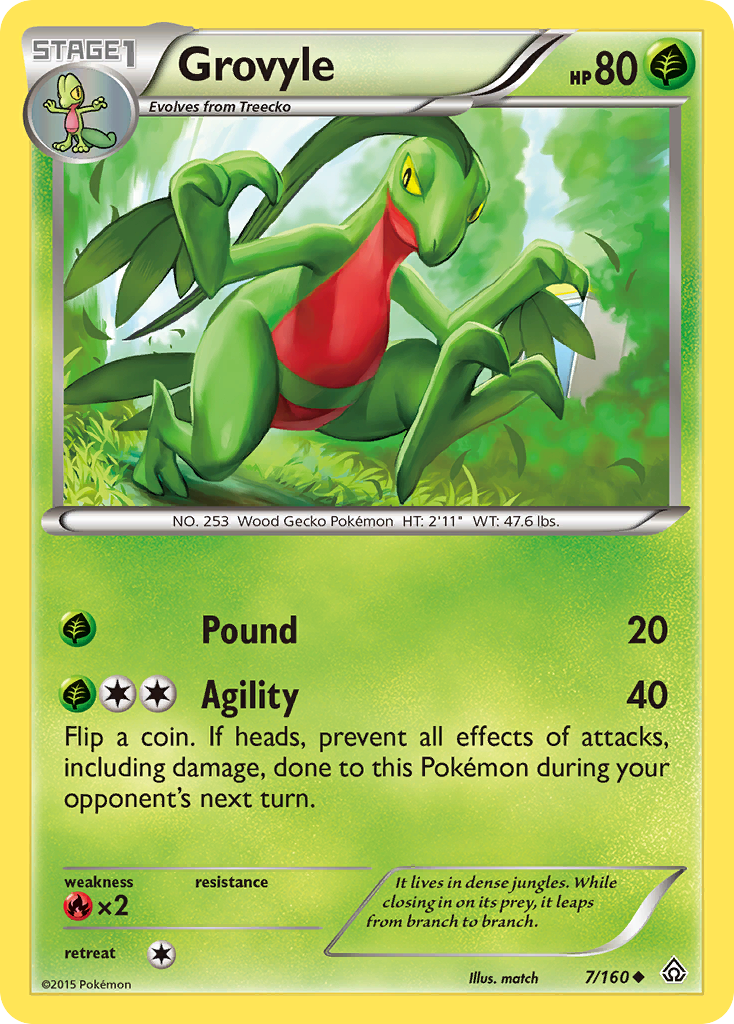 Grovyle (7/160) [XY: Primal Clash] | Mega City Incorporated