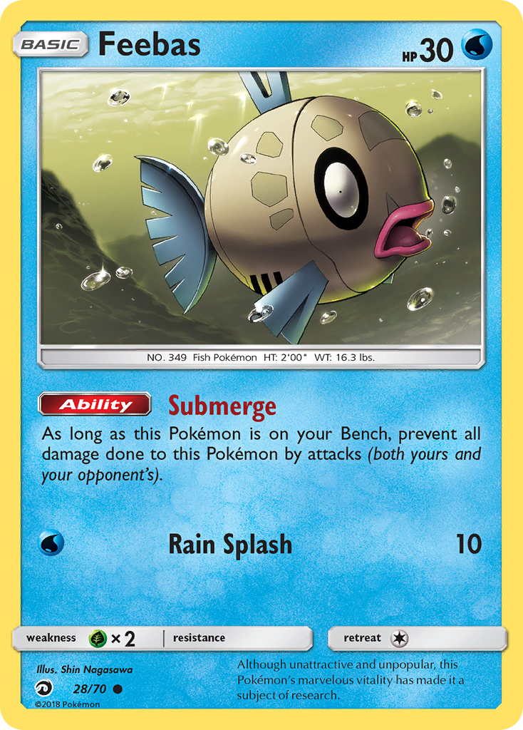 Feebas (28/70) [Sun & Moon: Dragon Majesty] | Mega City Incorporated