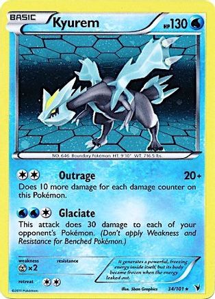 Kyurem (34/101) (Cosmos Holo) [Black & White: Noble Victories] | Mega City Incorporated