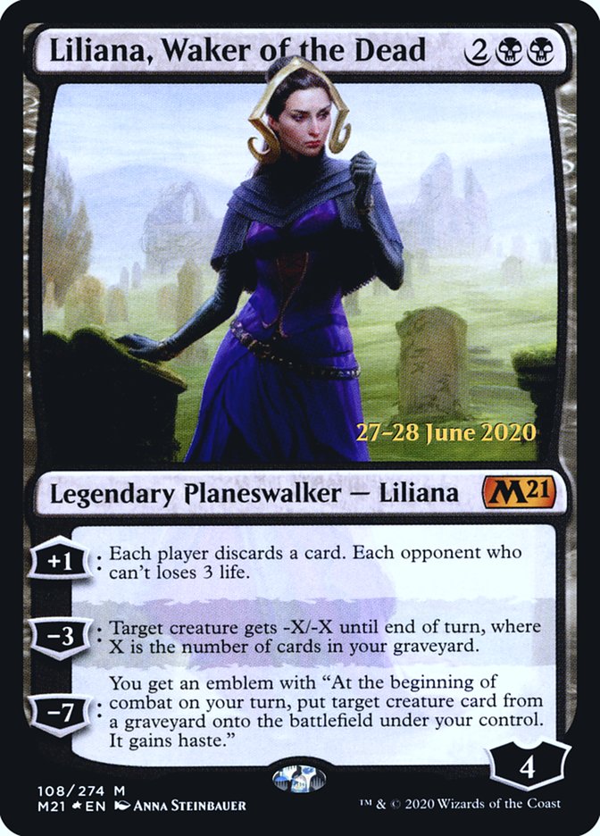 Liliana, Waker of the Dead  [Core Set 2021 Prerelease Promos] | Mega City Incorporated