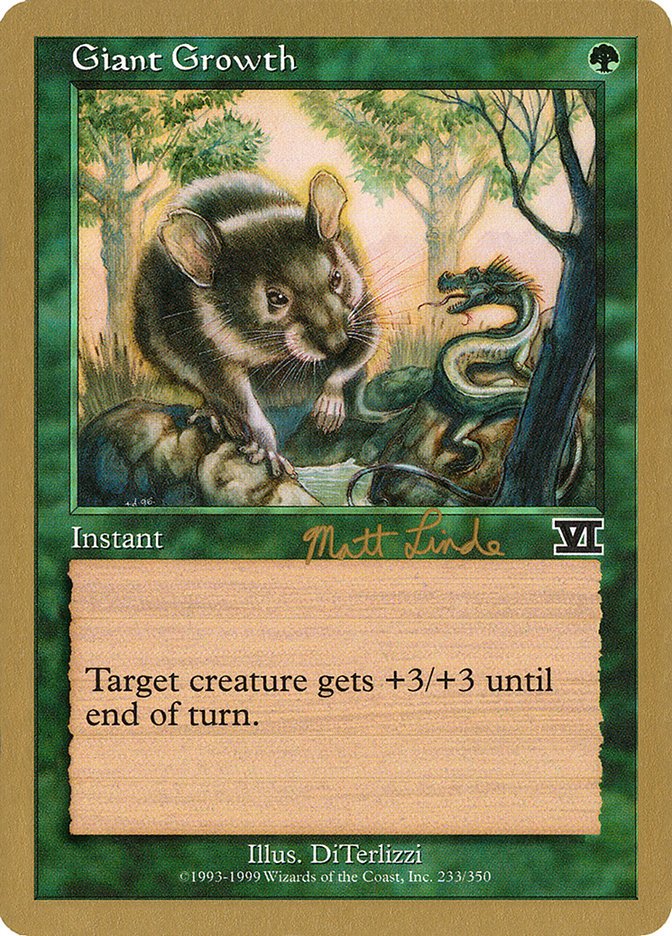 Giant Growth (Matt Linde) [World Championship Decks 1999] | Mega City Incorporated