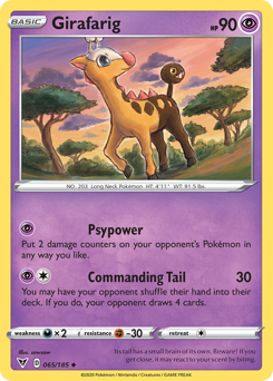 Girafarig (065/185) [Sword & Shield: Vivid Voltage] | Mega City Incorporated