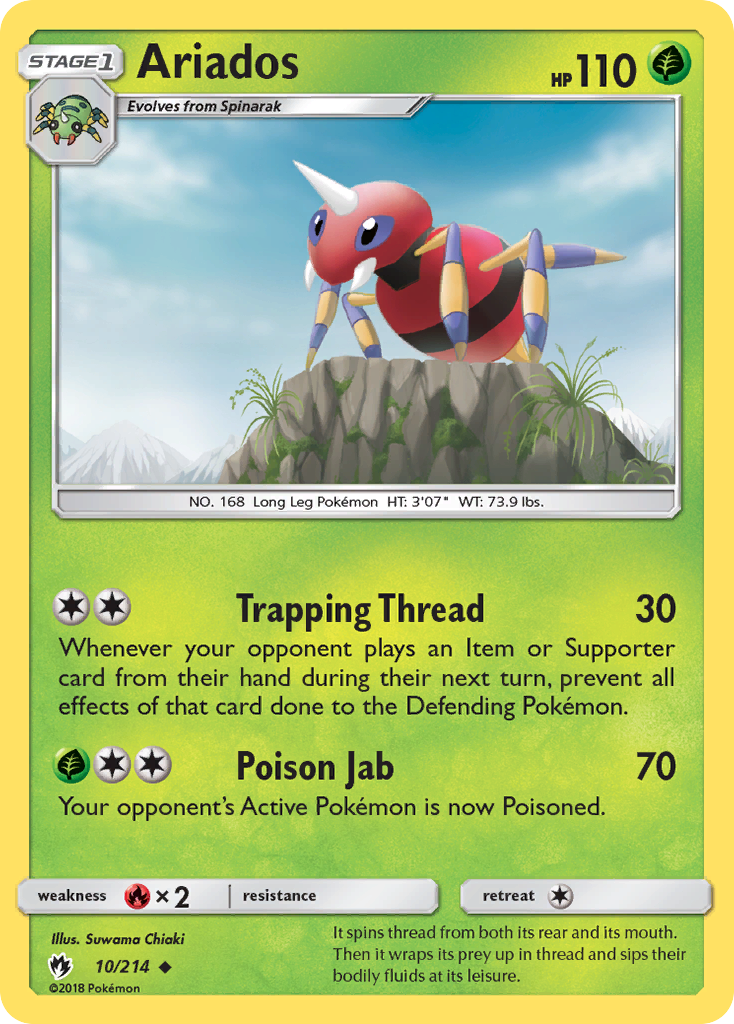 Ariados (10/214) [Sun & Moon: Lost Thunder] | Mega City Incorporated