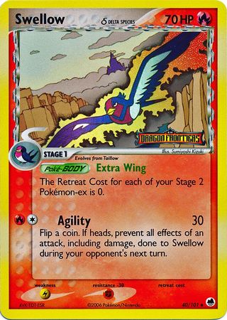 Swellow (40/101) (Delta Species) (Stamped) [EX: Dragon Frontiers] | Mega City Incorporated